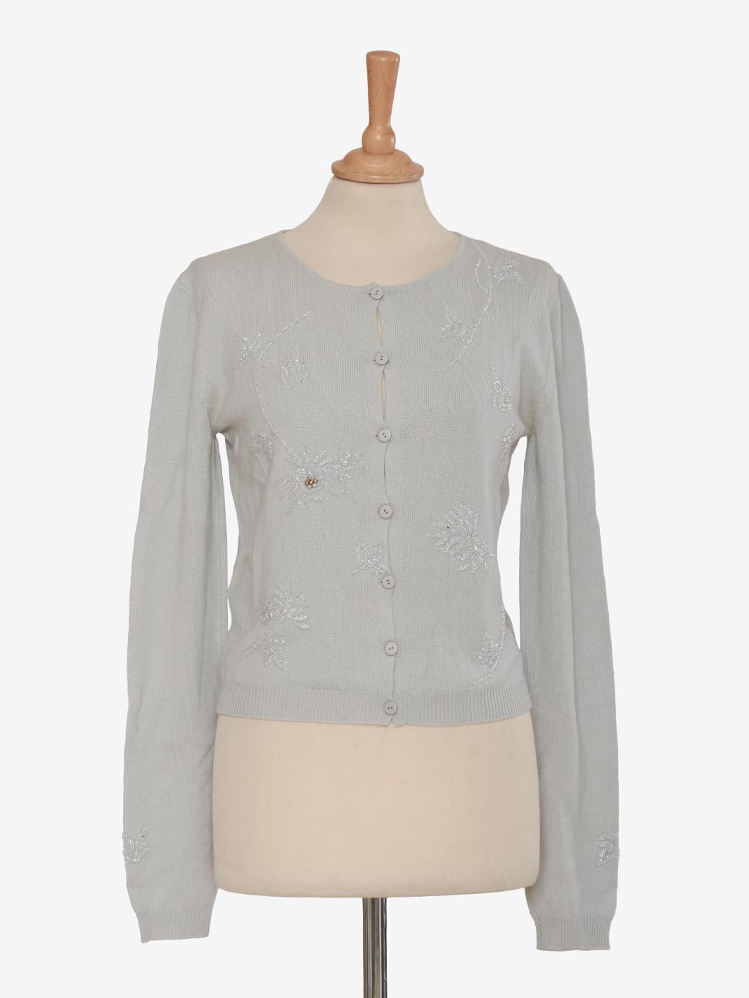 Cardigan Krizia in Cashmere Grigio
