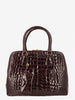 Prada Crocodile Bauletto Bag in Dark Brown Crocodile Leather WCV161224_82  Prada 