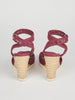 2010 Prada espadrilles in burgundy-colored open toe canvas with wedge W2110074  Prada 