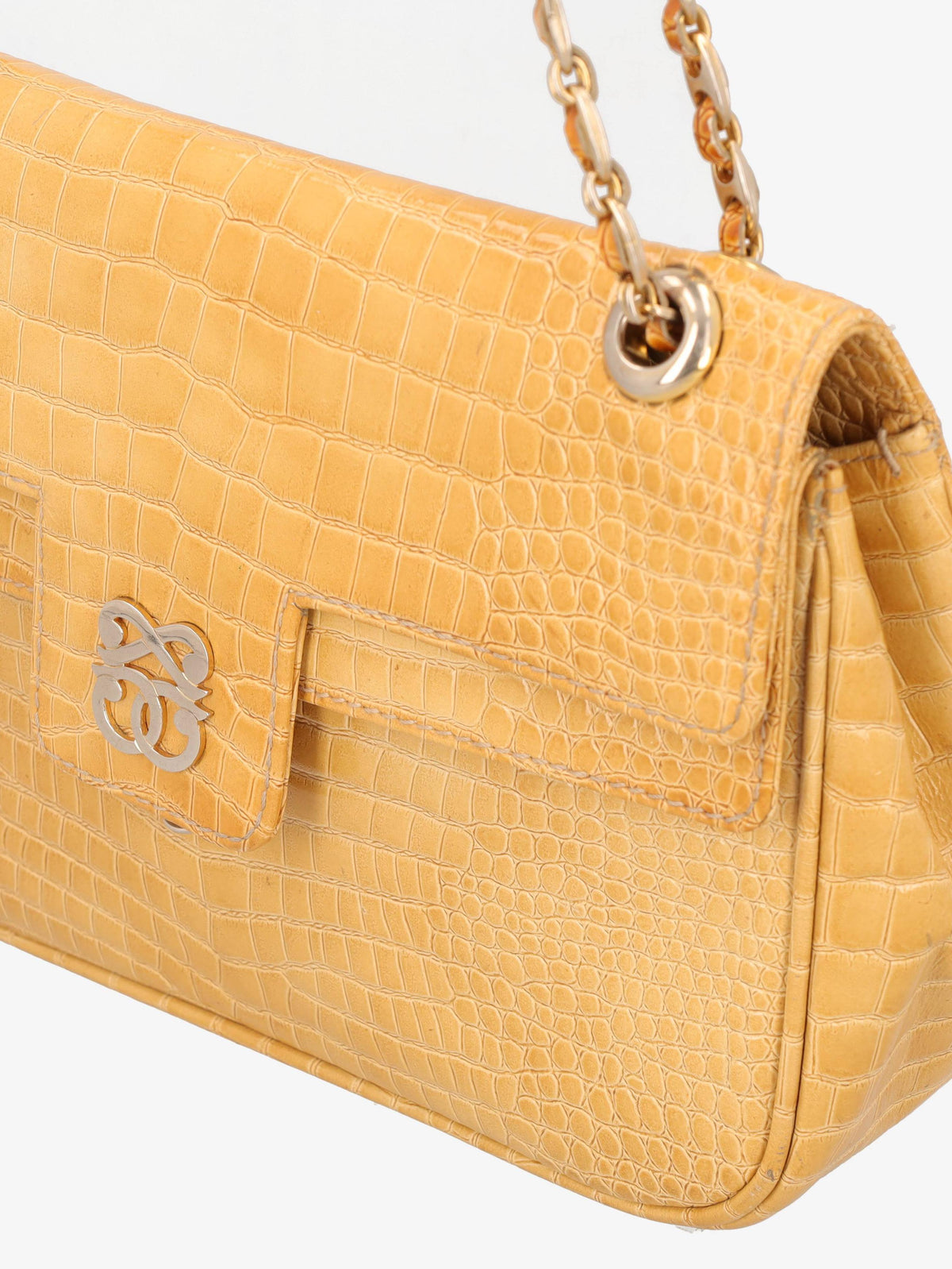 Pirovano Yellow Cocco Shoulder Bag