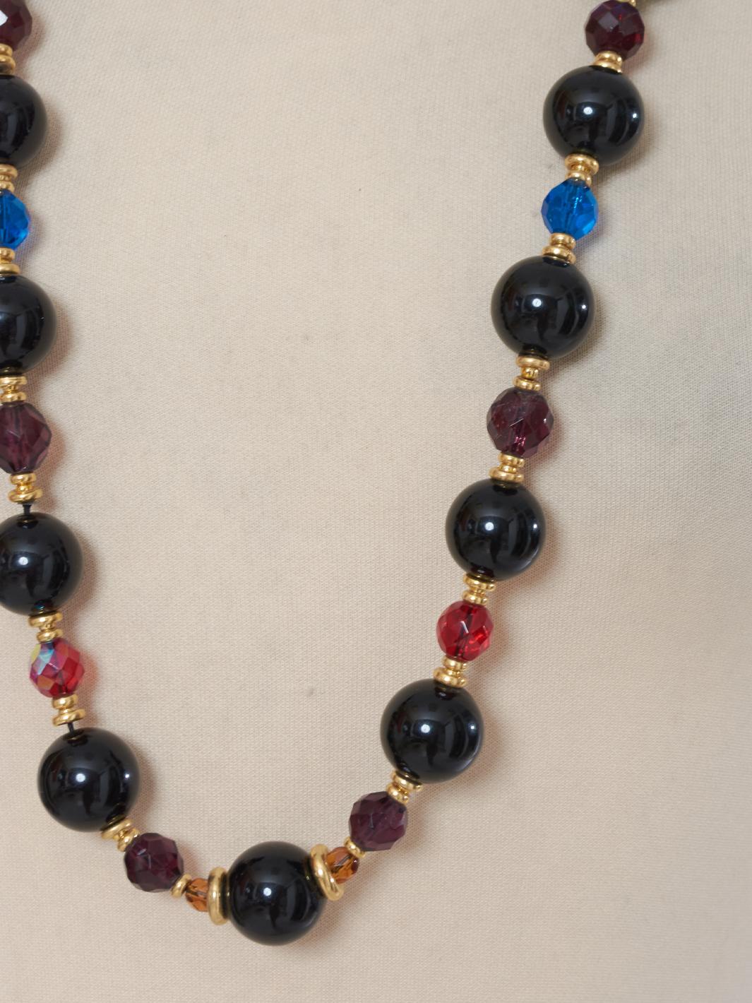 Bozart Black Bead Necklace MR280923_11  Bozart 