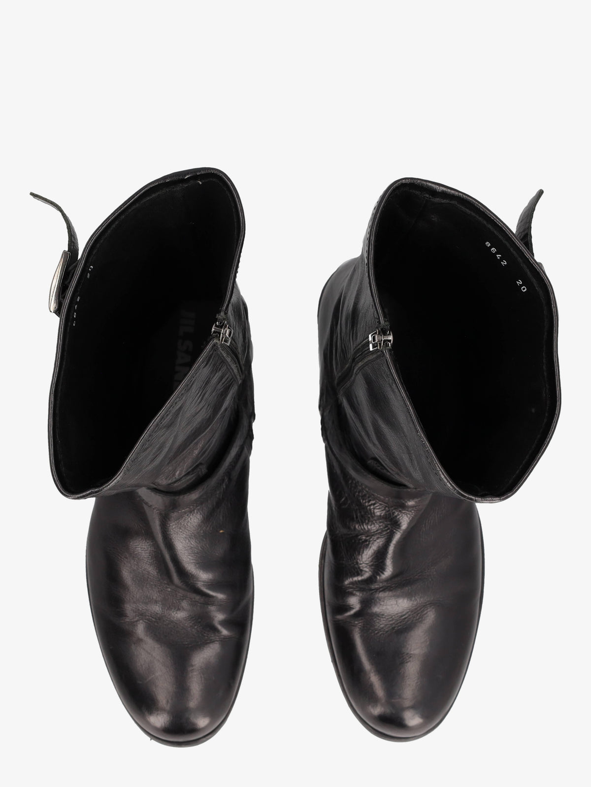 Jil Sander 黑色皮靴