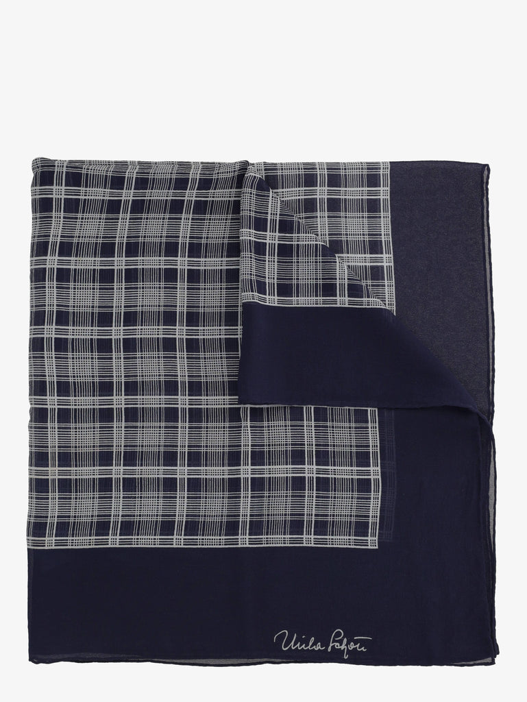 Mila Schön Check Silk Foulard