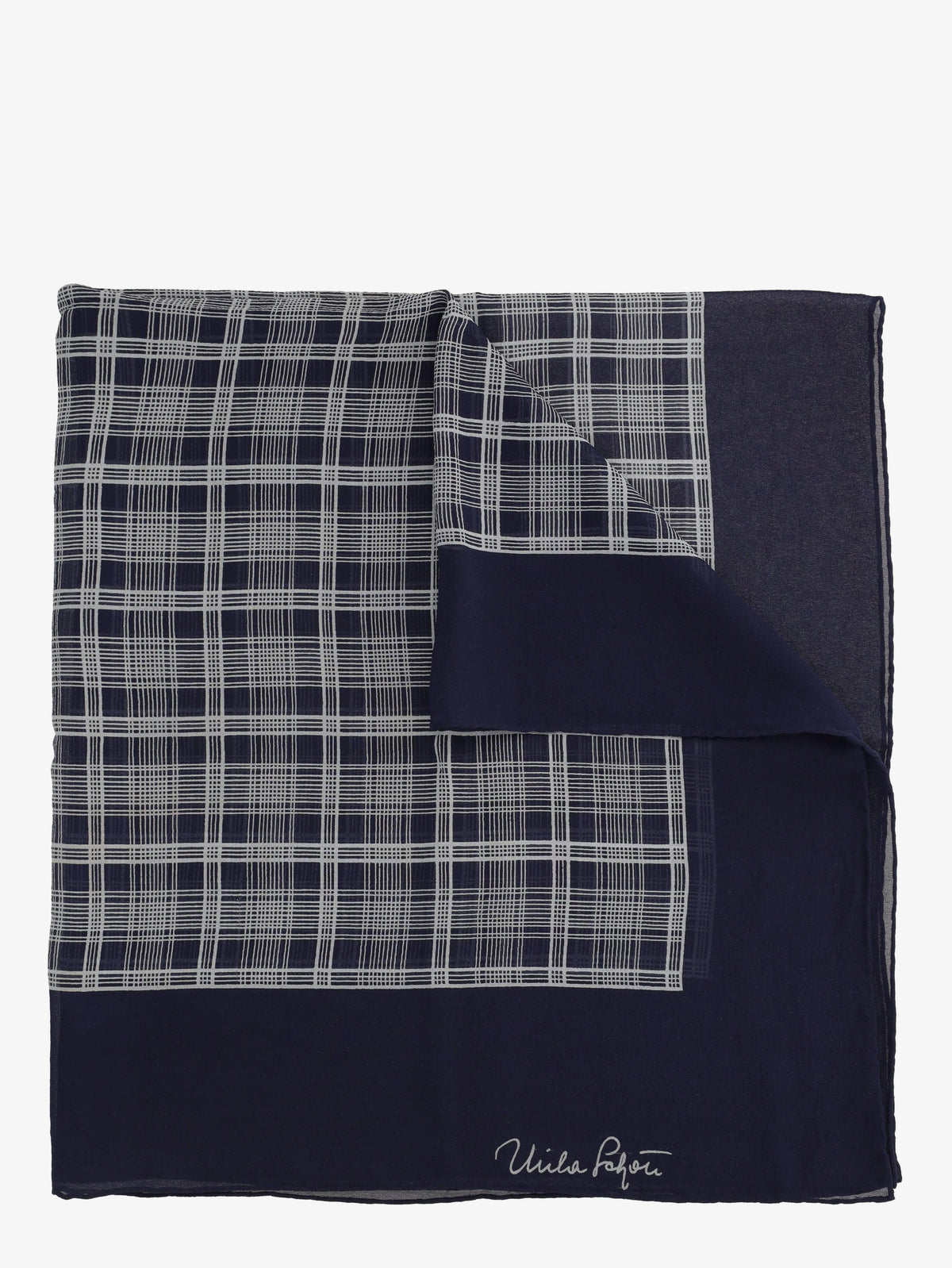 Mila Schön Check Silk Foulard