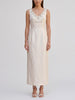 Vintage Ivory Silk Evening Dress with Embroidered Bodice AR153  Vintage 
