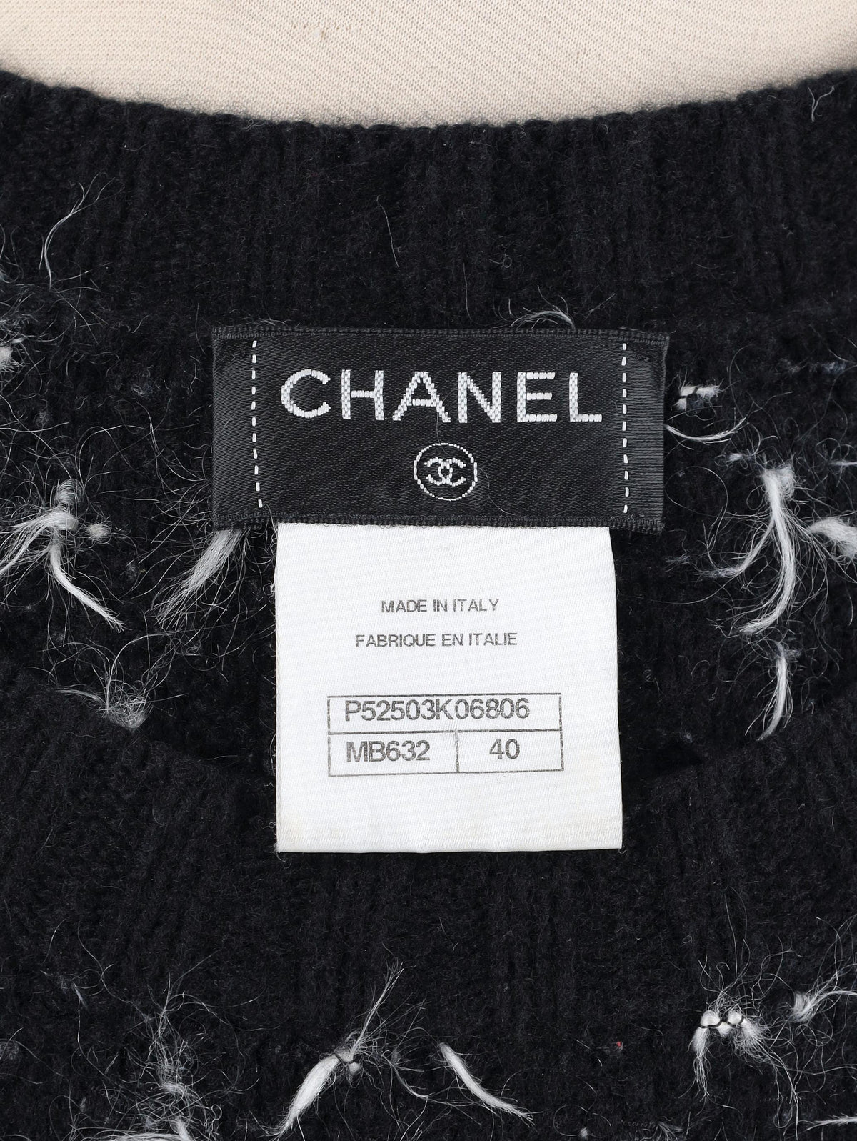 Chanel Black and White Wool Cashmere Knit Dress CVB24.61.2  Chanel 