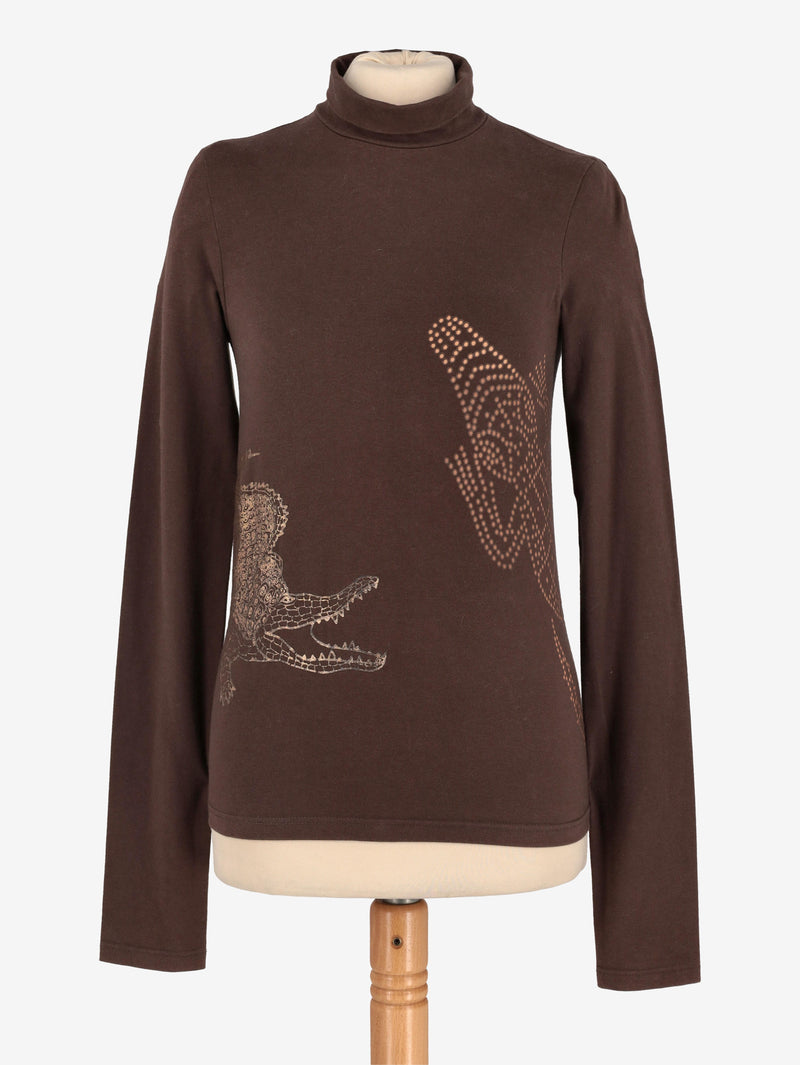 Just Cavalli Turtle Neck Animals Print Shirt W24121253.3  Just Cavalli 
