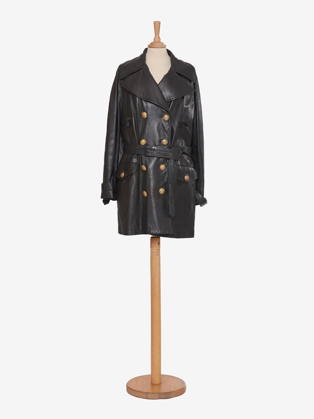 Max Mara 黑色皮夹克