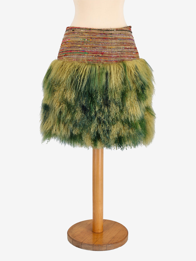 Romeo Gigli Vintage Furry Skirt MR021123.19  Gigli 
