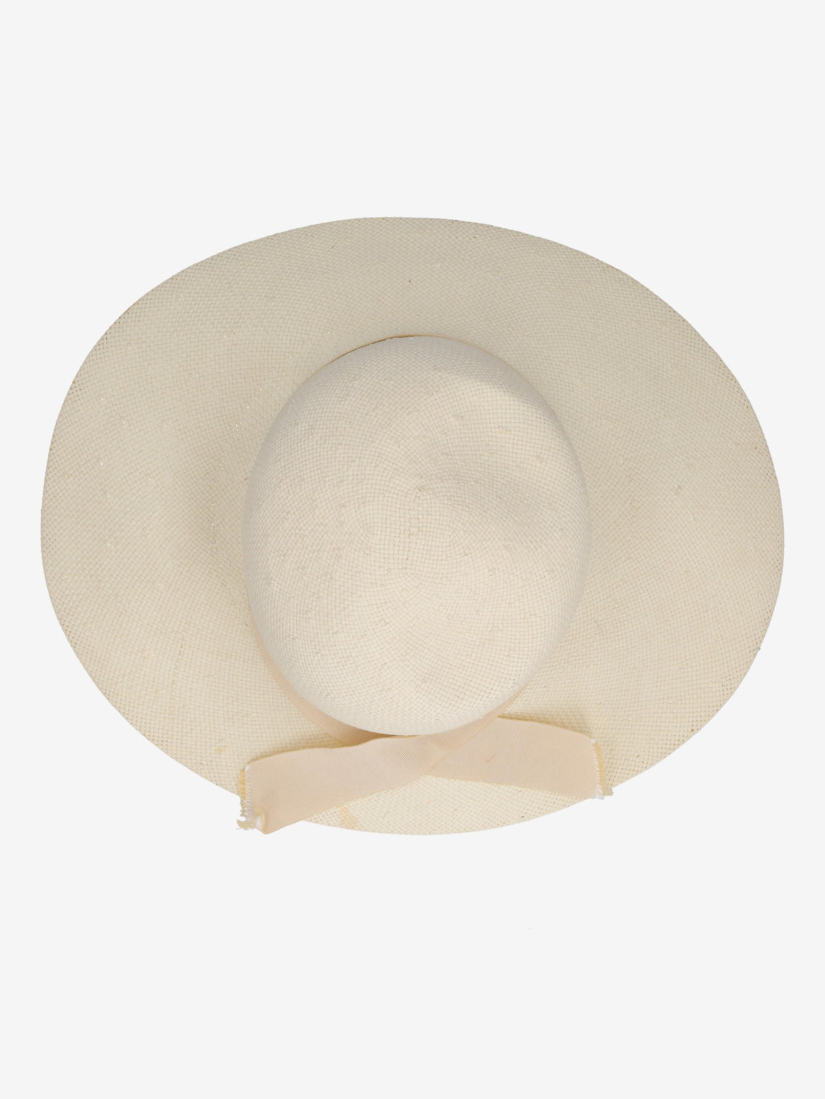 Vintage Straw Hat with Grosgrain Ribbon W130126.2  Vintage 