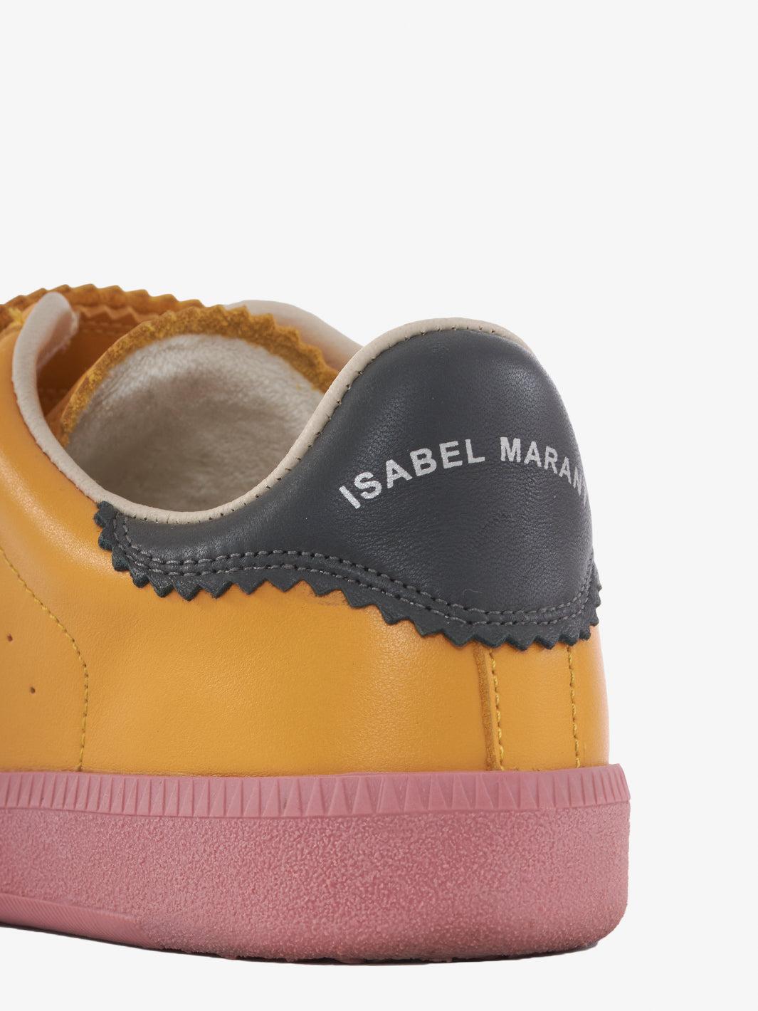 Isabel Marant sneakers in yellow leather with pink sole CVM22.81.12  Isabel Marant 