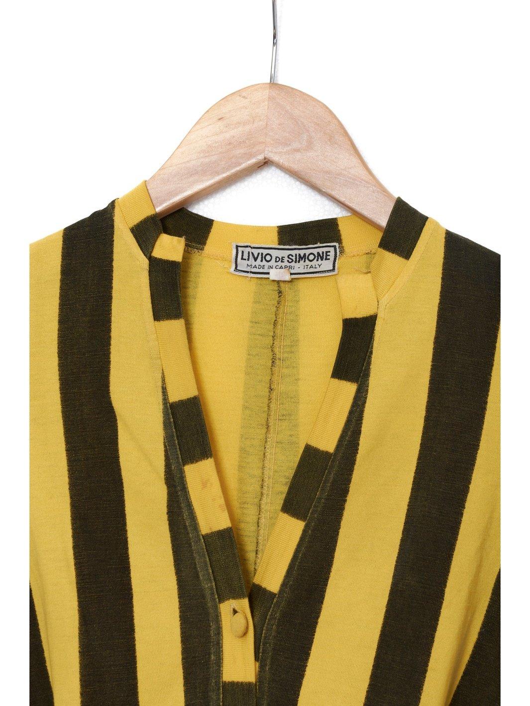 1970s Livio de Simone black and yellow onesie W22070404  Livio De Simone 