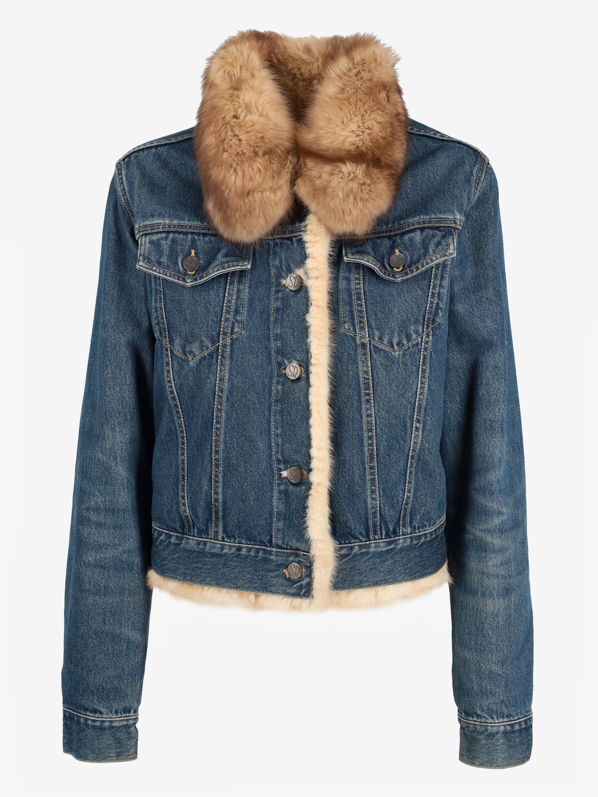 Simonetta Ravizza Jeans Jacket With Fur WCV161224_89  Simonetta Ravizza 