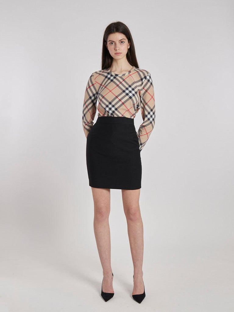 2010 Moschino Cheap and Chic black wool fitted miniskirt C200875  Moschino Cheap And Chic 