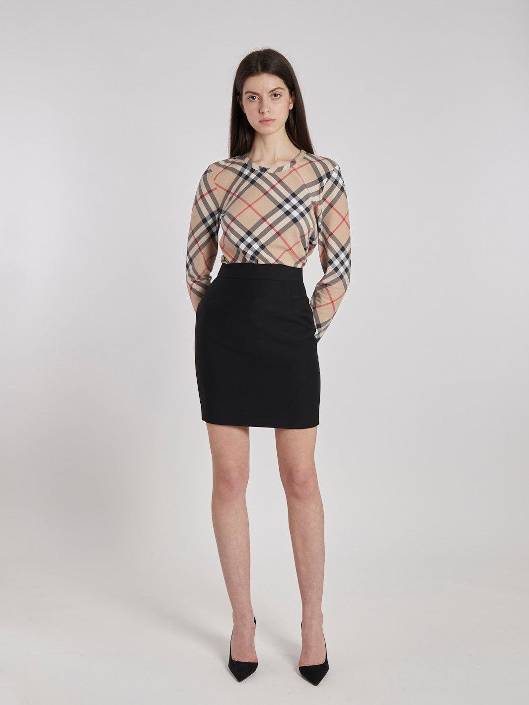 2010 Moschino Cheap and Chic black wool fitted miniskirt C200875  Moschino Cheap And Chic 