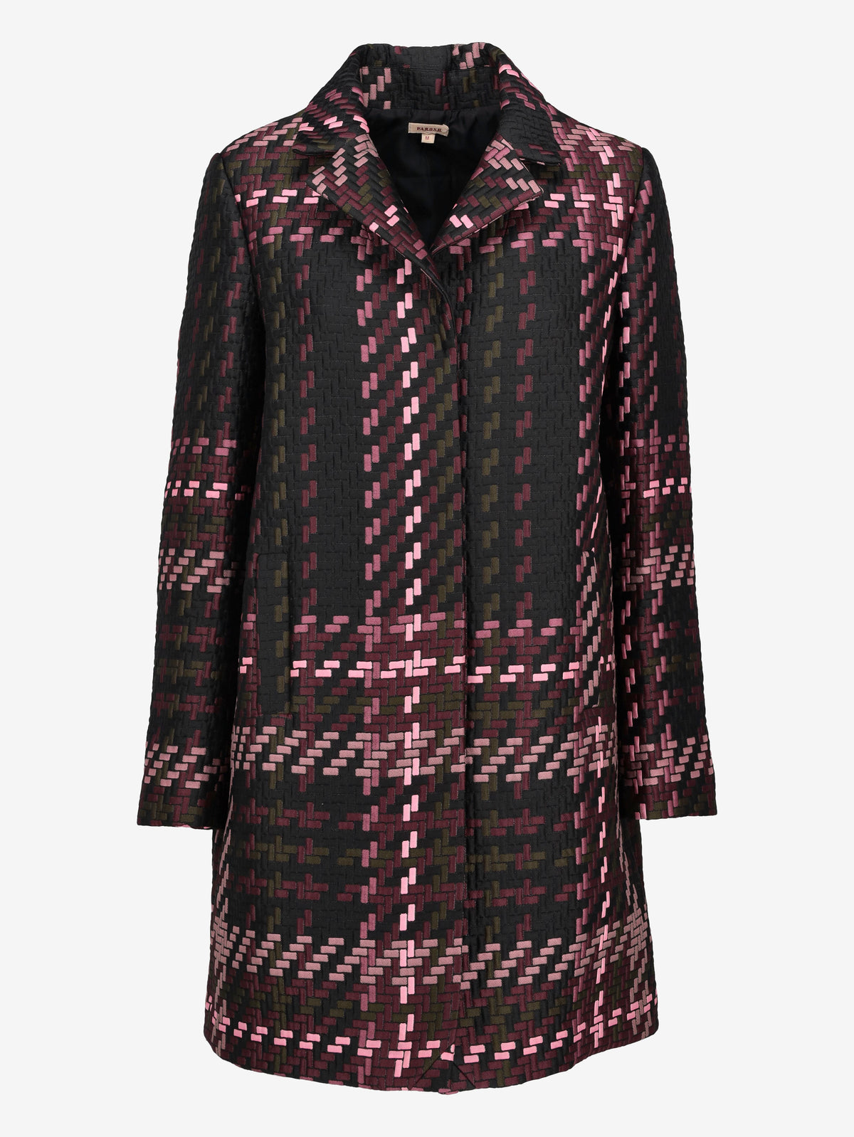P.A.R.O.S.H. Geometric Multicolor Coat CVM26.22.26  Parosh 