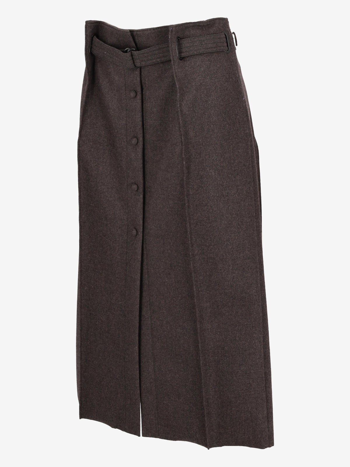 Fendi Wool Blend Long Skirt with Logo Belt CVM26.1.10  Fendi 
