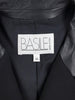 Basile Black Blazer With Leather Inserts W2511.116.02  Basile 