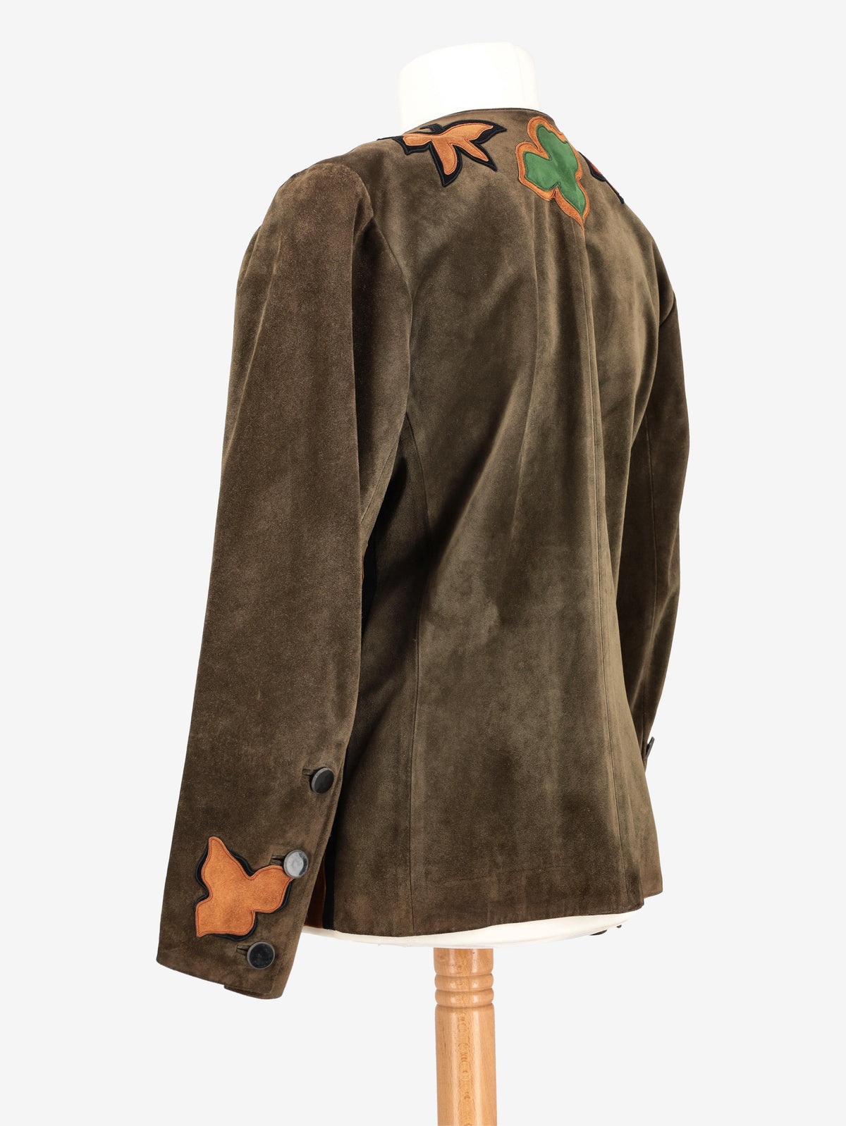 Yves Saint Laurent Suede Jacket With Leaves