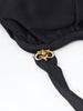 1940s black satin evening purse W22051202  Vintage 