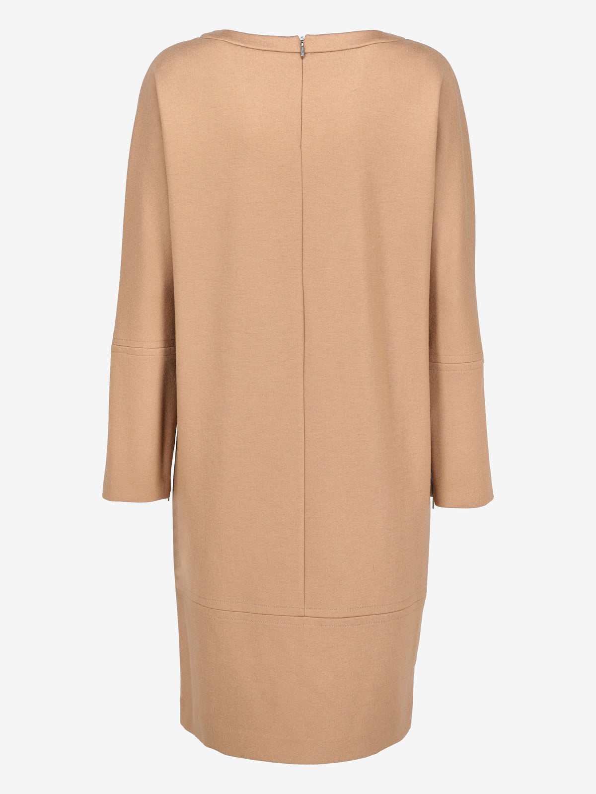 Max Mara Beige Wool Midi Dress with Zipper Sleeves CVM26.6.59  Max Mara 