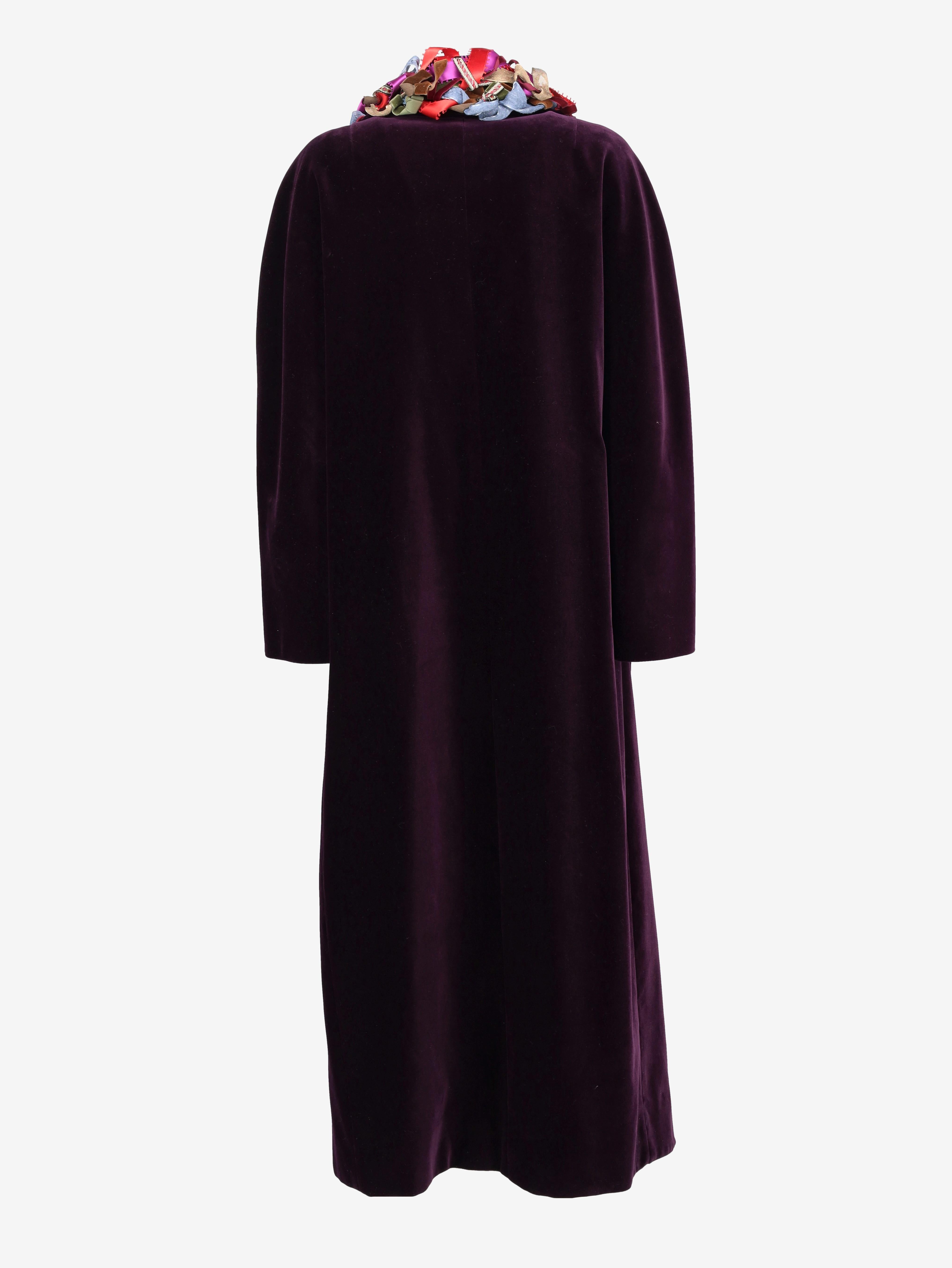 LOVE MOSCHINO グラフィティロングコート メンズ？レディース？ Buy vintage Moschino Open-Front Purple Coat with Twisted Neckline