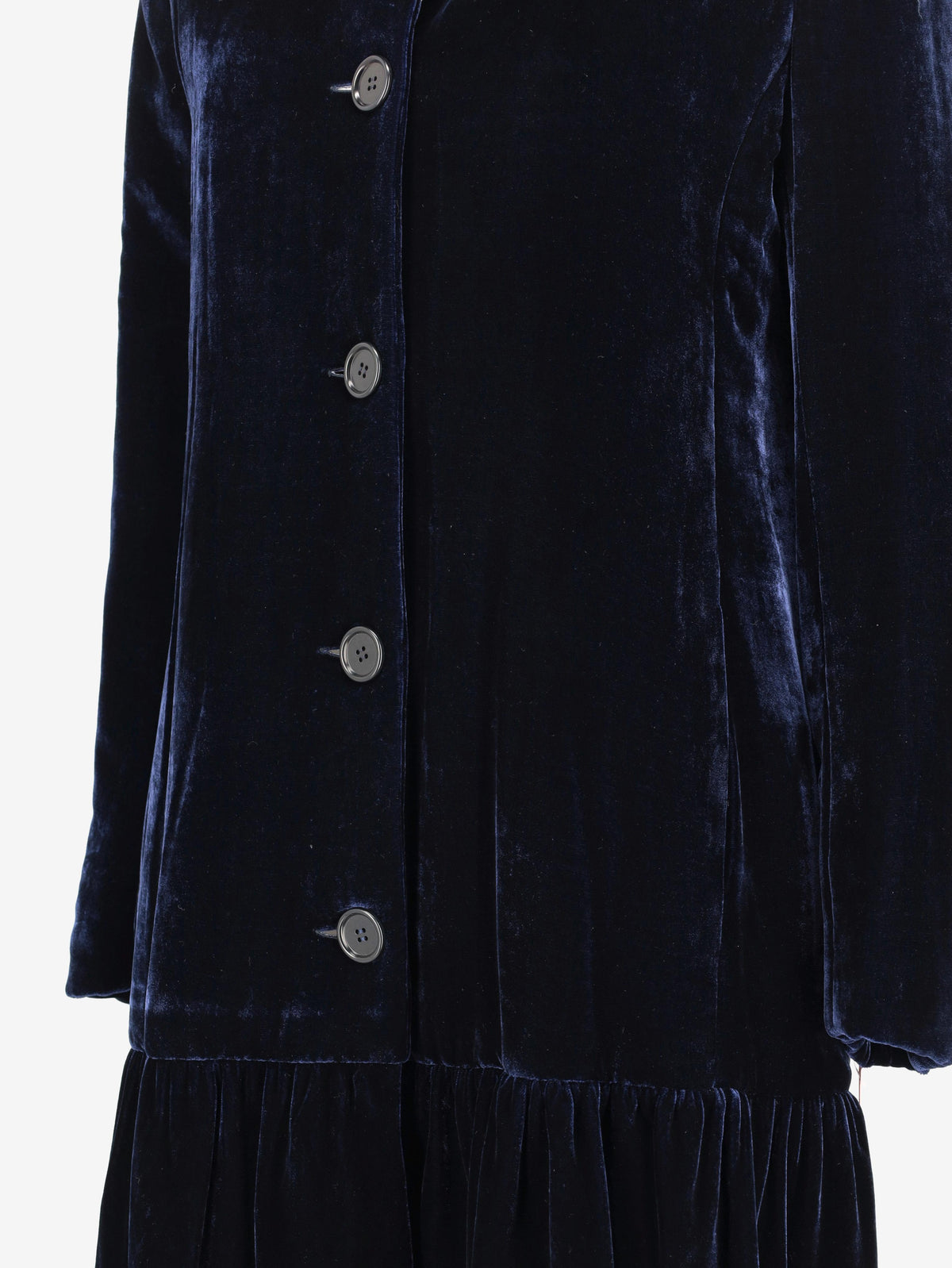 Aspesi Velvet Ruffle-Hem Swing Dress CVM26.6.120  Aspesi 