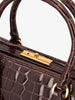 Prada Crocodile Bauletto Bag in Dark Brown Crocodile Leather WCV161224_82  Prada 