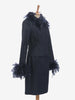 Vintage Denim Suit With Feathers