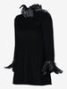 Valentino Boutique - Velvet Mini Dress with Feather Details MZ1902457  Valentino 