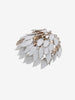 Vintage Round Earrings with Layered Leaf Design W13426.24  Vintage 