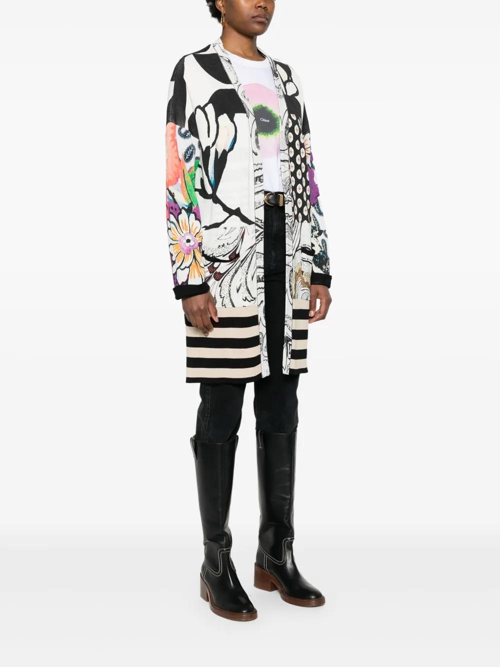 Etro Abstract-Pattern Patchwork Midi Coat WCV241039  Etro 