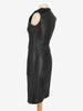 Prada V-Neck Dress in Black Leather WCV161224_67  Prada 