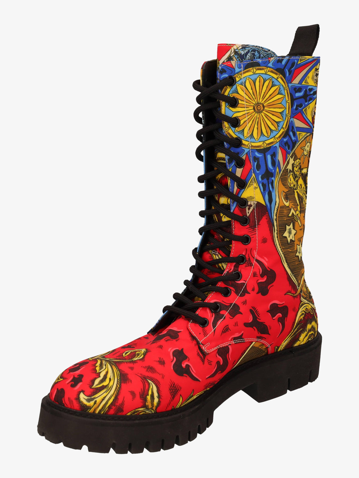 Moschino Baroque Zodiac Lace-Up Combat Boots WCV250821.04  Moschino 