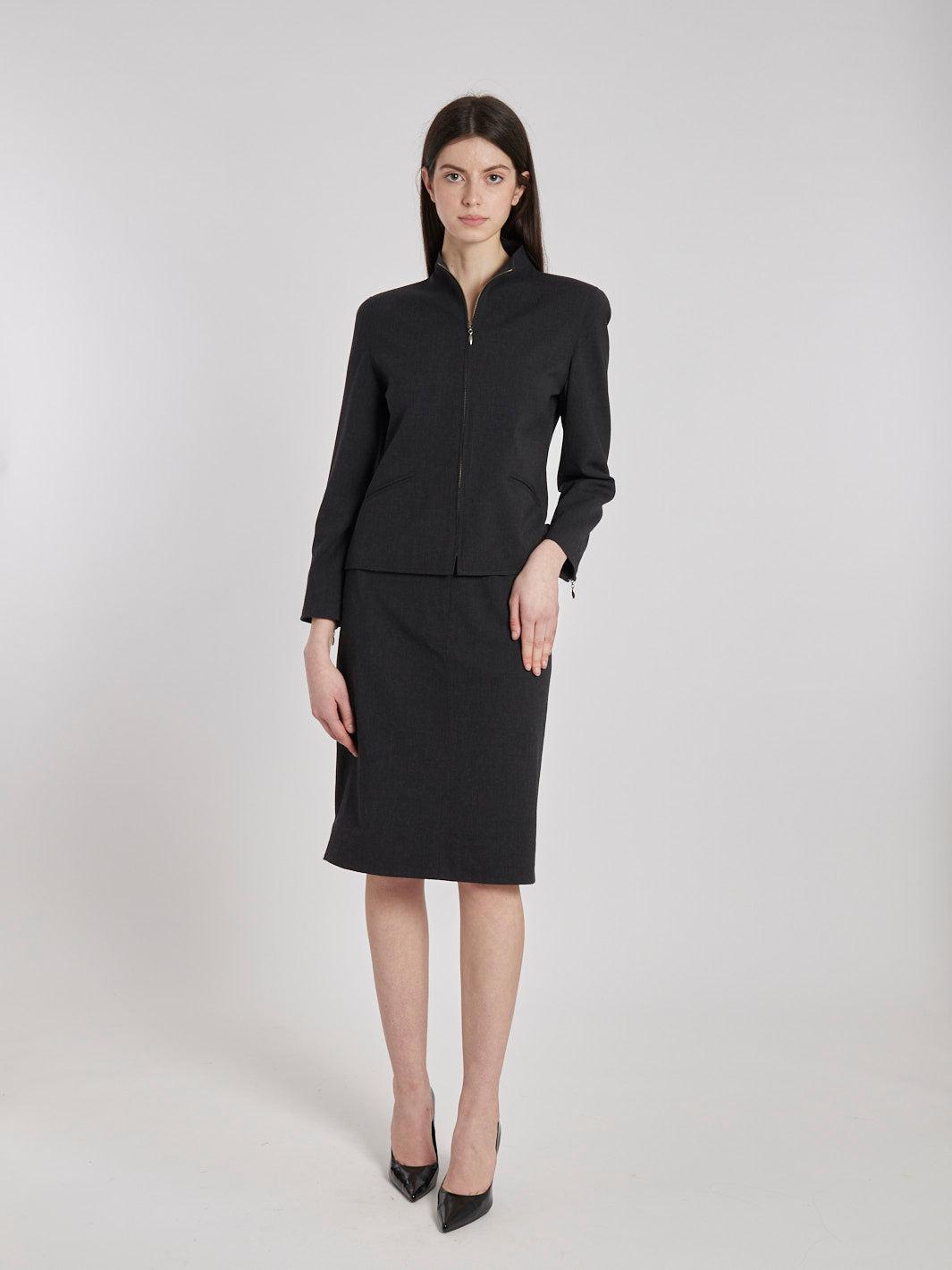 Y2K Ralph Lauren Petite women's suit in grey lightweight wool W2202251  Ralph Lauren 