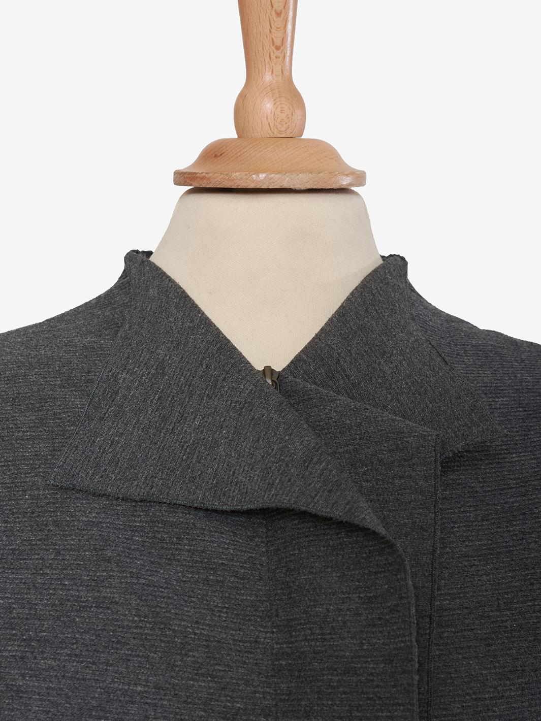 Lanvin gray jacket with ruffles