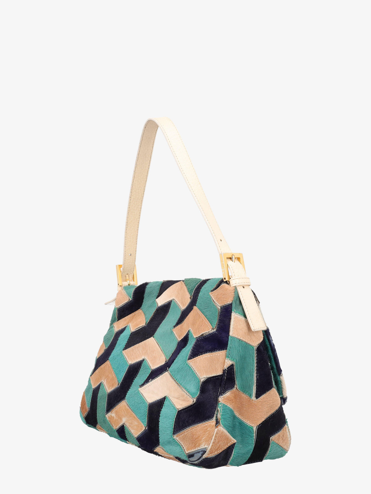 Fendi Mamma Baguette In Colourful Pony Hair