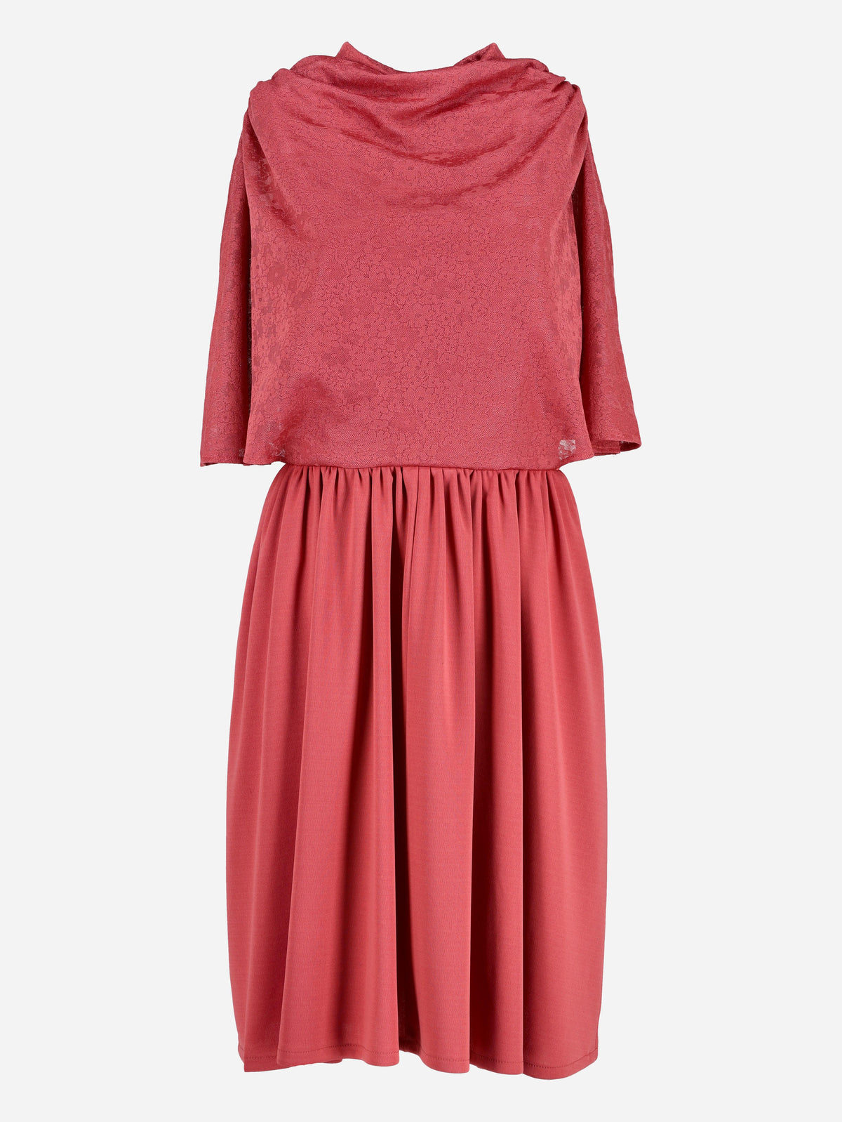 Vintage pink dress with lace type top - 60s AR093  Vintage 