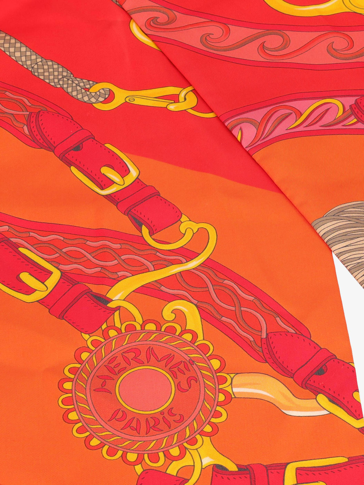 Hermès Orange Silk Scarf