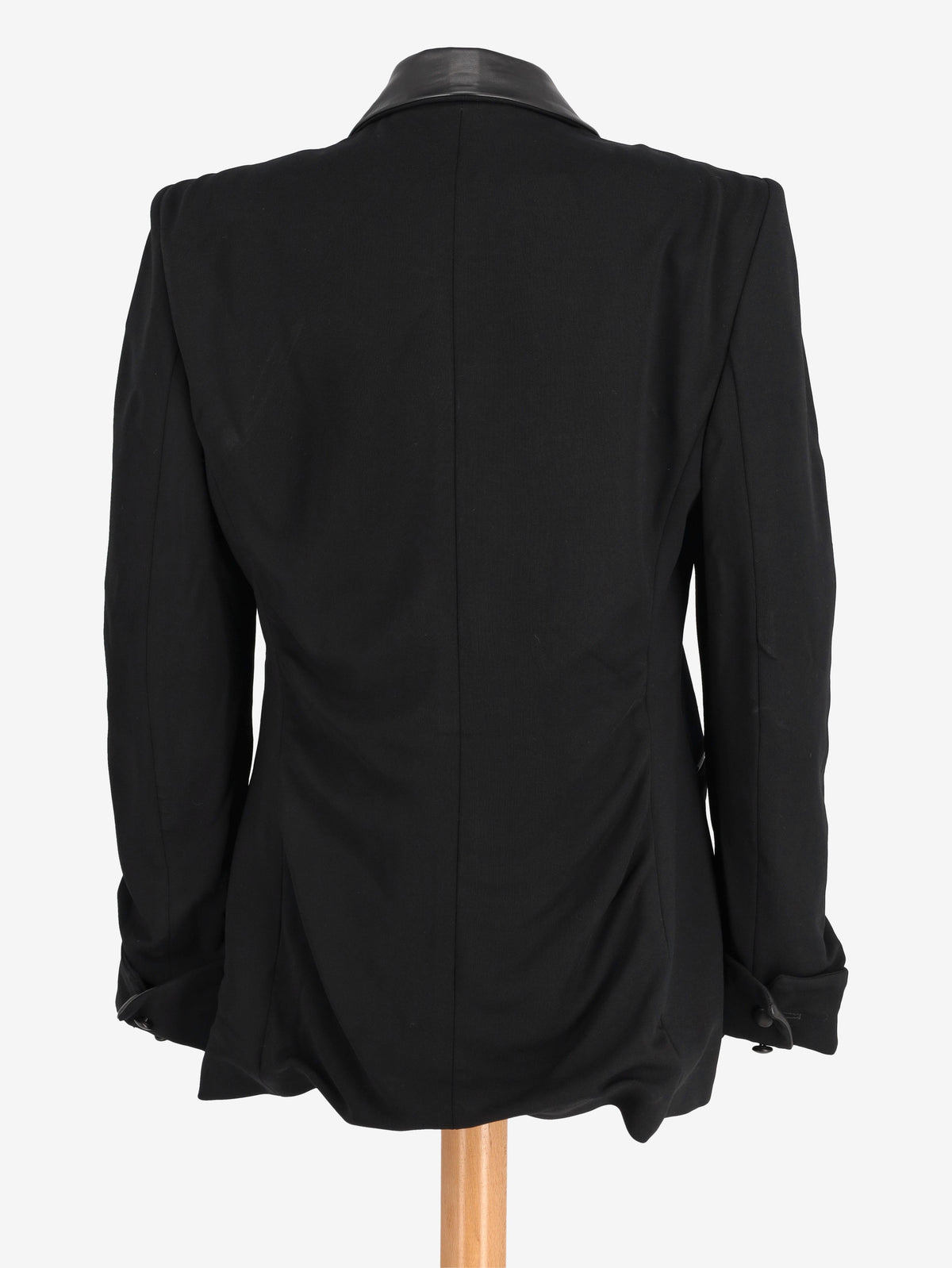 Basile Black Blazer With Leather Inserts W2511.116.02  Basile 