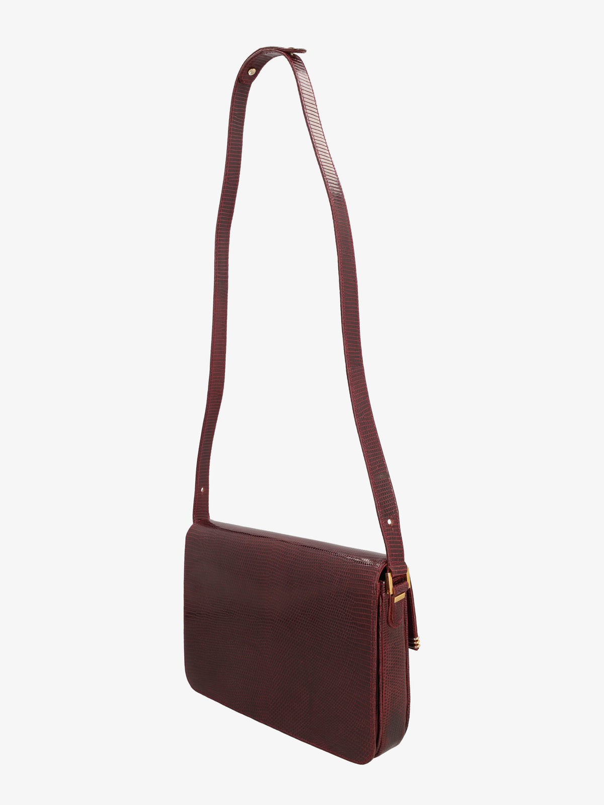 Vintage Burgundy Lizard Shoulder Bag WCV300625.36  Vintage 