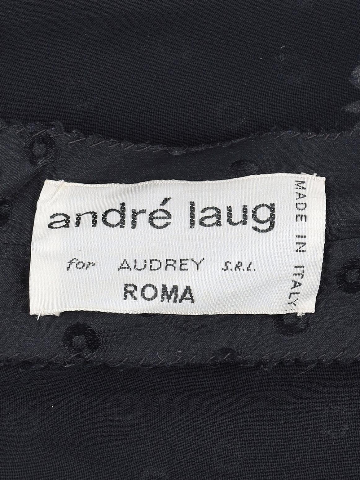 André Laug Black Floreal Cocktail Dress WCV151124.14  Andre Laug 