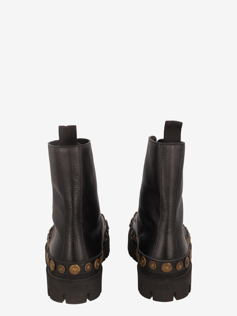 Moschino Studded Leather Boots WCV250821.03  Moschino 