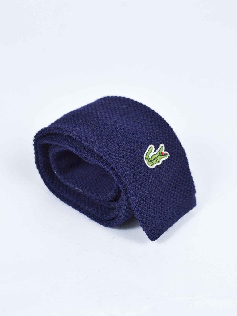 1970s blue wool Lacoste narrow tie W22050606  Lacoste 