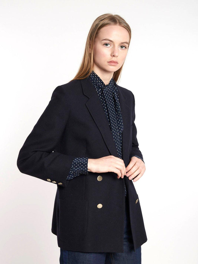 Double-breasted Scapa of Scotland 1990s blazer in blue wool 24220221  Scapa 