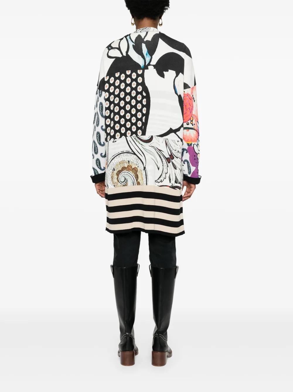 Etro Abstract-Pattern Patchwork Midi Coat WCV241039  Etro 