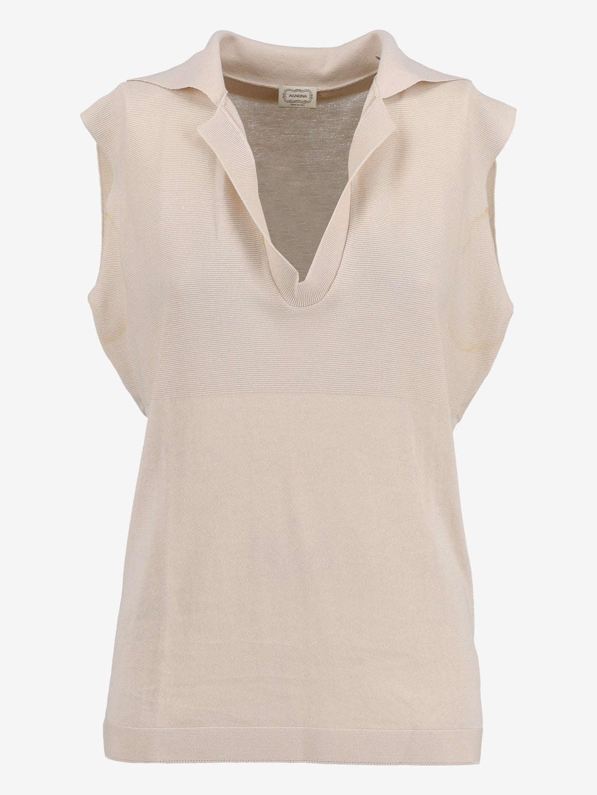 Agnona Beige Knitted Top WCV241010375  Agnona 