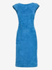 Prada Roundneck Dress in Blue Suede WCV161224_66  Prada 