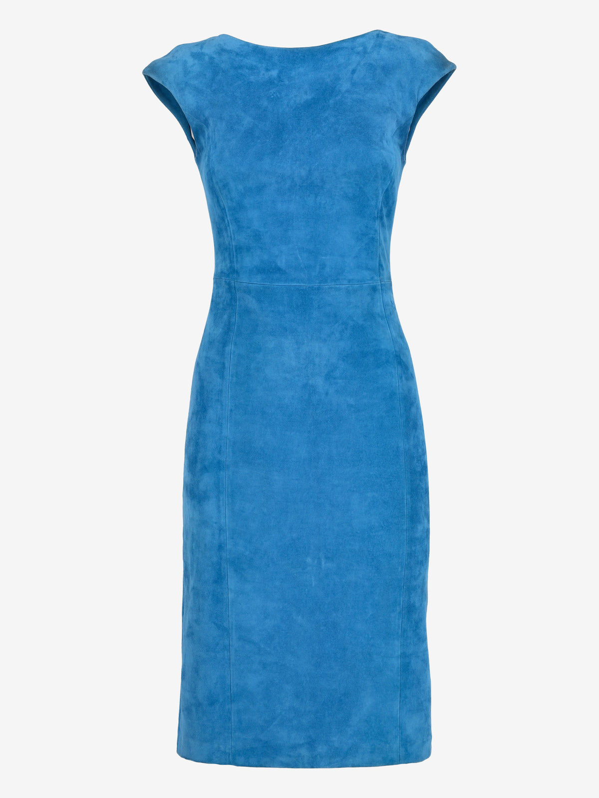 Prada Roundneck Dress in Blue Suede WCV161224_66  Prada 