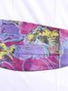 1980s silk waist sash with abstract print W22050633  Vintage 